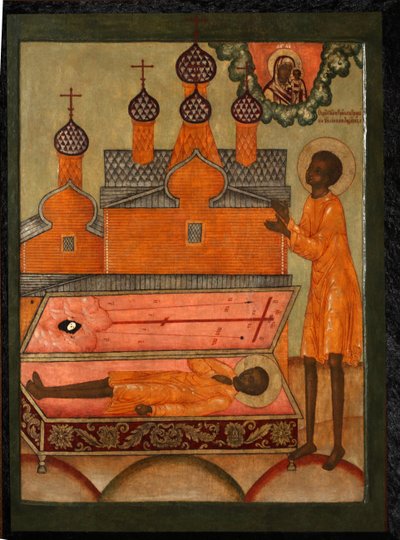Venerabile Procopio di Ustyansk, inizio XVIII sec. da Anonymous Russian icon painter