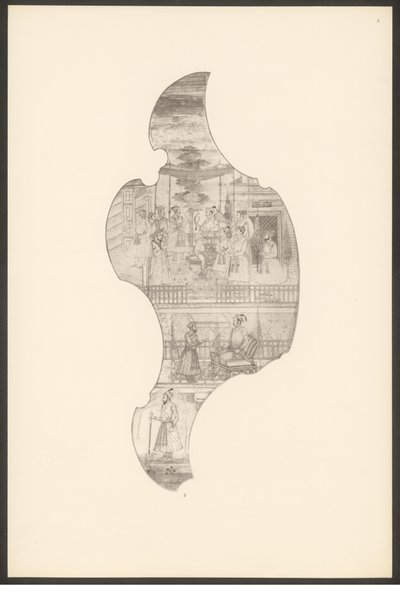 Tedesco: Miniatura Moghul proveniente dalla Sala del Milione di Schönbrunn, ora alla Biblioteca Nazionale Austriaca n. 5. da anonymus