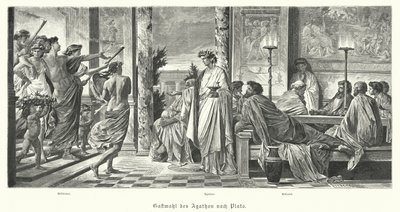 Banchetto di Agatone e Platone, Antica Grecia da Anselm Feuerbach