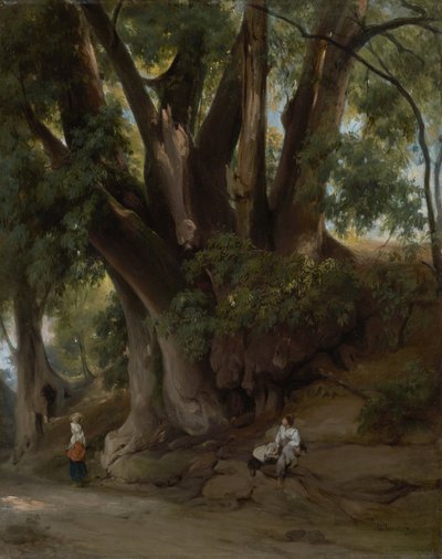 Paesaggio alberato italiano (Strada presso Albano) da Anselm Feuerbach