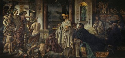 Il simposio seconda versione, ca 1871-1874 da Anselm Feuerbach