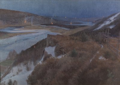 Notte di Valpurga a Bergslagen, Grangärde in Dalarna, 1896 da Anshelm Leonard Schultzberg