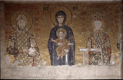 La Vergine seduta tra Giovanni II Comneno e sua moglie Irene d