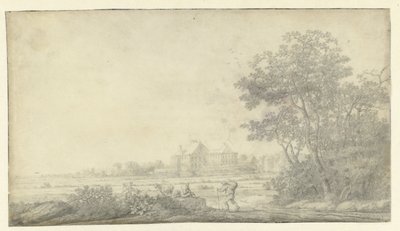 Veduta di Huis ter Nieuburch, Rijswijk, vista da est da Anthonie Jansz. van der Croos