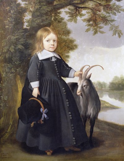 Bambino e capra, 1655 da Anthonie Palamedesz