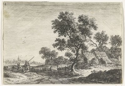 Contadini su una collina da Anthonie Waterloo