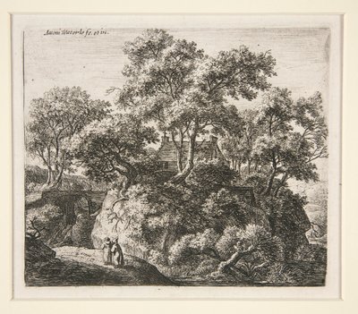 Paesaggio con due eremiti da Anthonie Waterloo