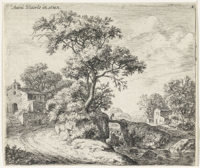 Paesaggio con una cappella da Anthonie Waterloo
