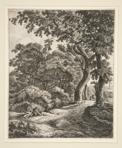 I due viaggiatori a riposo nel bosco da Anthonie Waterloo