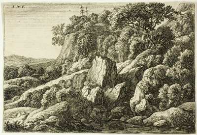 Paesaggio roccioso da Anthonie Waterloo