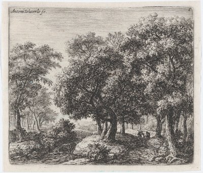 Il viale della foresta, XVII secolo da Anthonie Waterloo