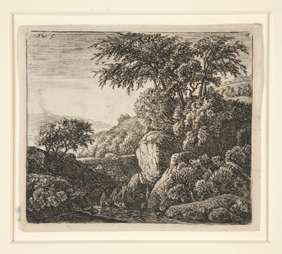 La Piccola Cascata, da una serie di 4 incisioni, B. 3-6 da Anthonie Waterloo