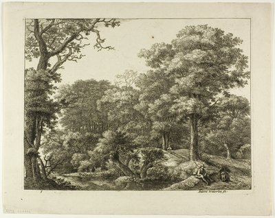 Il viandante che riposa nella foresta da Anthonie Waterloo