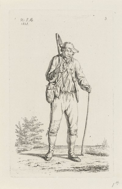 Contadino delle Ardenne con zappa da Anthonie Willem Hendrik Nolthenius de Man