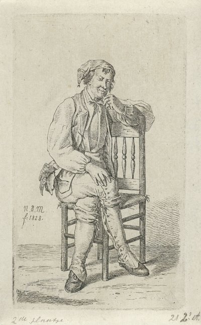 Uomo su una sedia da Anthonie Willem Hendrik Nolthenius de Man