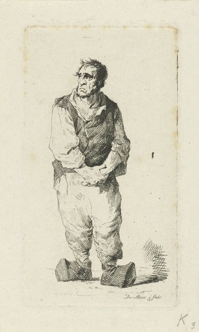 Uomo con zoccoli da Anthonie Willem Hendrik Nolthenius de Man