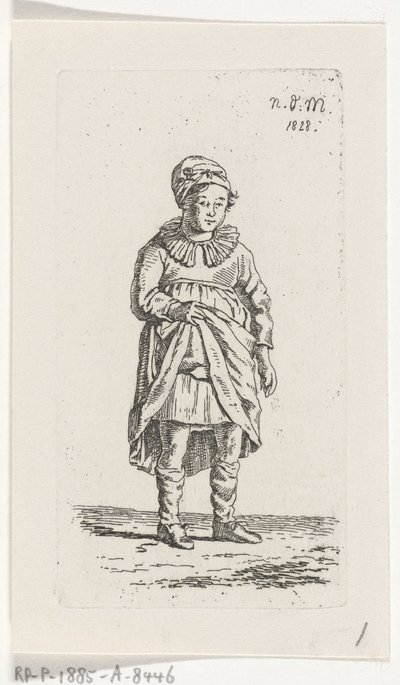 Ragazza che solleva la gonna da Anthonie Willem Hendrik Nolthenius de Man