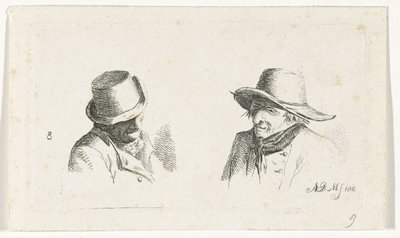 Due uomini con cappelli da Anthonie Willem Hendrik Nolthenius de Man