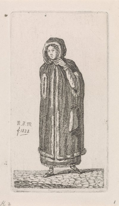 Donna con mantello da Anthonie Willem Hendrik Nolthenius de Man