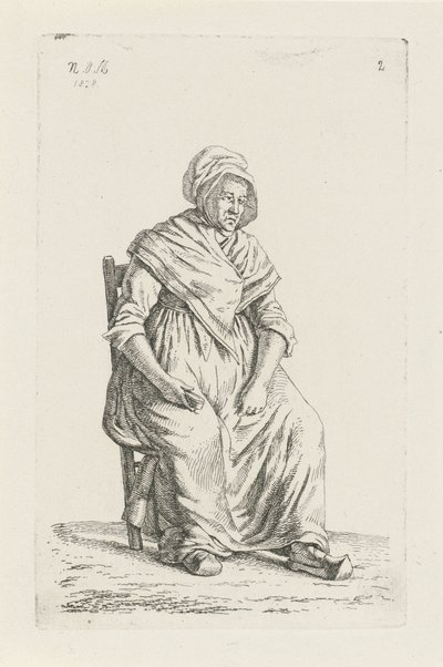 Contadina seduta dalla Vallonia da Anthonie Willem Hendrik Nolthenius de Man