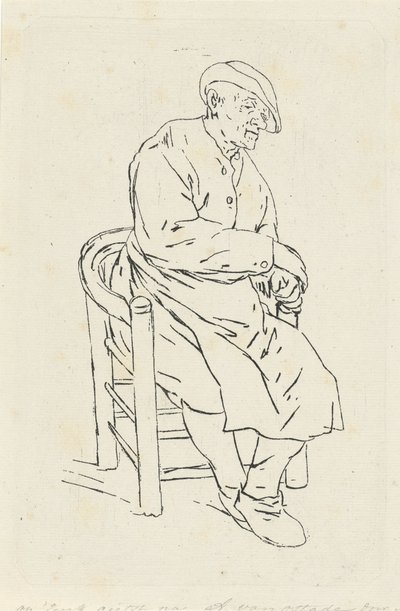 Uomo seduto in una poltrona da Anthonie Willem Hendrik Nolthenius de Man