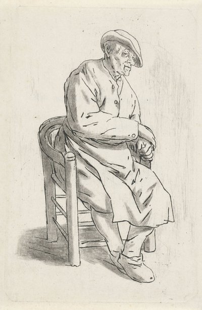 Uomo seduto in una poltrona da Anthonie Willem Hendrik Nolthenius de Man