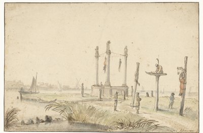 Campo di esecuzione ai margini di Volewijk da Anthonie van Borssom