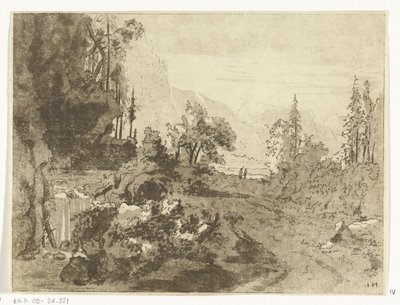 Paesaggio montuoso da Anthonie van den Bos
