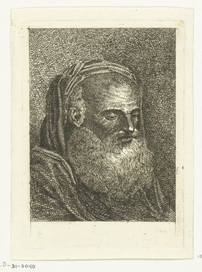 Busto di un vecchio con barba bianca da Anthonie van den Bos