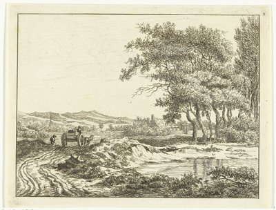 Carro su una strada di campagna vicino alle dune da Anthonie van den Bos