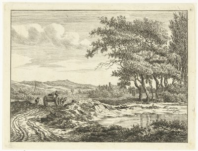 Carro su una strada di campagna vicino alle dune da Anthonie van den Bos