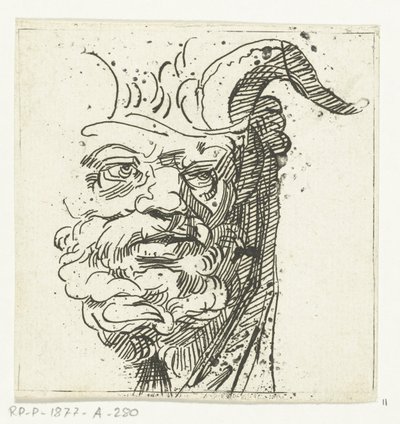 Testa di un satiro da Anthonie van den Bos