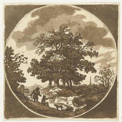 Paesaggio con pescatore da Anthonie van den Bos