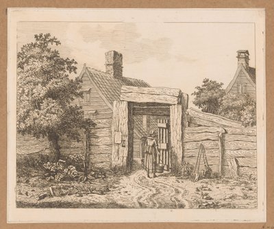 Lattaia presso il cancello di una fattoria da Anthonie van den Bos