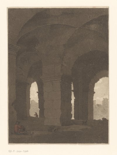 Sotto gli archi del Colosseo da Anthonie van den Bos
