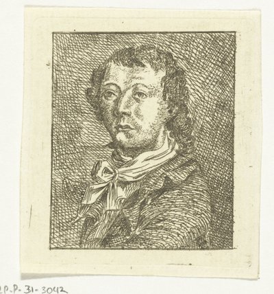 Busto di giovane uomo con cravatta bianca da Anthonie van den Bos