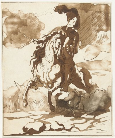 Cavaliere con cane da Anthonie van den Bos
