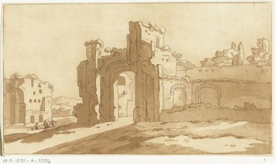 Rovine della grande sala delle Terme di Caracalla, Roma da Anthonie van den Bos