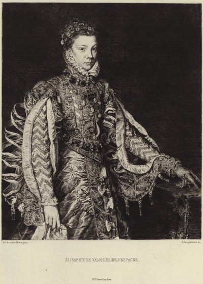 Elisabetta di Francia da Anthonis van Dashorst Mor