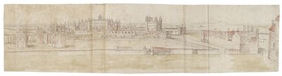 Palazzo di Hampton Court dal nord da Anthonis van den Wyngaerde