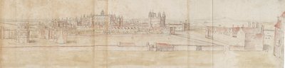 Hampton Court Palace dal nord da Anthonis van den Wyngaerde