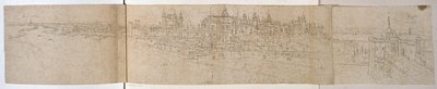 Hampton Court Palace dal fiume, c.1544 da Anthonis van den Wyngaerde