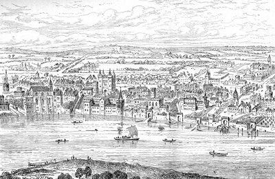 Londra da Temple Bar a Charing Cross, 1543 1897 da Anthonis van den Wyngaerde