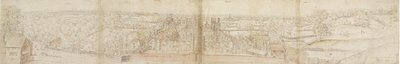 Palazzo di Oatlands dal sud, 1559. Verso: Palazzo di Richmond e tetti di Oatlands, 1559 da Anthonis van den Wyngaerde