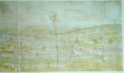 Veduta panoramica di Bruxelles, XVI secolo da Anthonis van den Wyngaerde