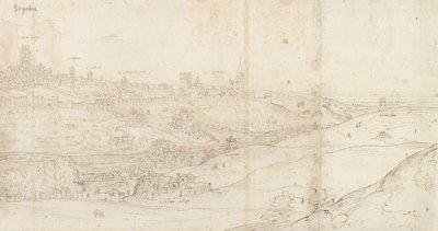 Veduta panoramica di Segovia da est da Anthonis van den Wyngaerde