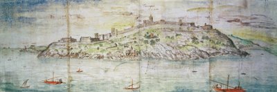 Vista panoramica di Tarragona, Spagna da Anthonis van den Wyngaerde
