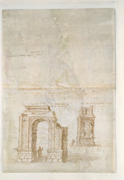Veduta panoramica di Tarragona dal sud verso il mare, c1560s da Anthonis van den Wyngaerde