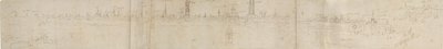 Schizzo preliminare per una veduta di Bruges da sud-ovest, 1558 da Anthonis van den Wyngaerde