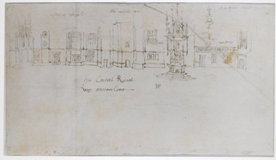 La corte della fontana, Hampton Court Palace, c.1544 da Anthonis van den Wyngaerde